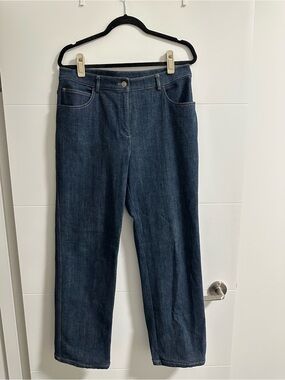 St. John Caviar Straight Leg Jeans